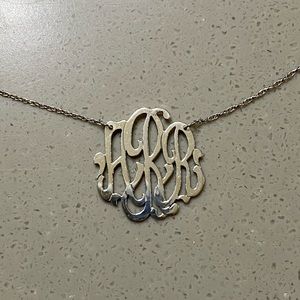 Sterling Silver A.R.R. Monogram Necklace